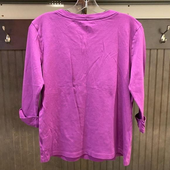 Purple Haze Egyptian Cotton 3/4 Sleeves Casual Top - Picture 2 of 4